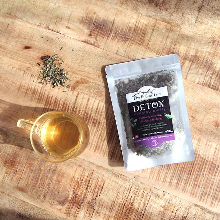 Detox evening potion tree nz botanical tea weight blood sugar organic australia plants nettle green tea rosehip skin purity blueberry yerba mate morning evening program senna free