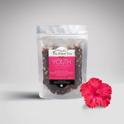 youth super antioxidant tea hibiscus ginger low blood pressure natural iced tea nz the potion tree