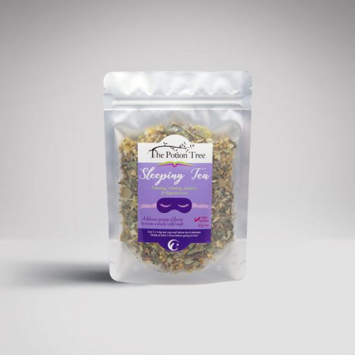 Sleeping tea nz sleep night calming blend herbal tea chamomile lavender lemonbalm peppermint digestion aid help the potion tree