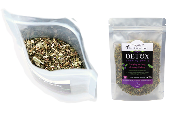 Detox tea evening organic natural ingredients titles nz