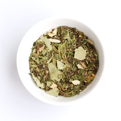 warming tea cold thyme eucalyptus plantain ginger flu antiviral herbal tea nz