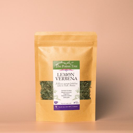 2023 Lemon Verbena Packshot vidage copylemon verbena organic loose tea nz new zealand the potion tree natural herbalist apothecary sedative anti anxiety digestive